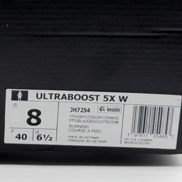 Adidas Ultraboost 5X W Womens Running Shoes White JH7254 Size 8 NEW - Picture 11 of 11